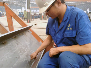 检测钢结构件焊缝高度